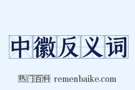 中徽反义词是什么意思的图片